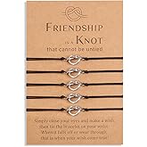 GBTBYS 2/3/4/5 Friendship Knot Infinity Bracelets for Best Friends Bestie Women Sister BFF Bridesmaid Daughter Forever Distance Matching Jewelry Galentines Valentines Day Gifts Birthday Wedding Party Gift