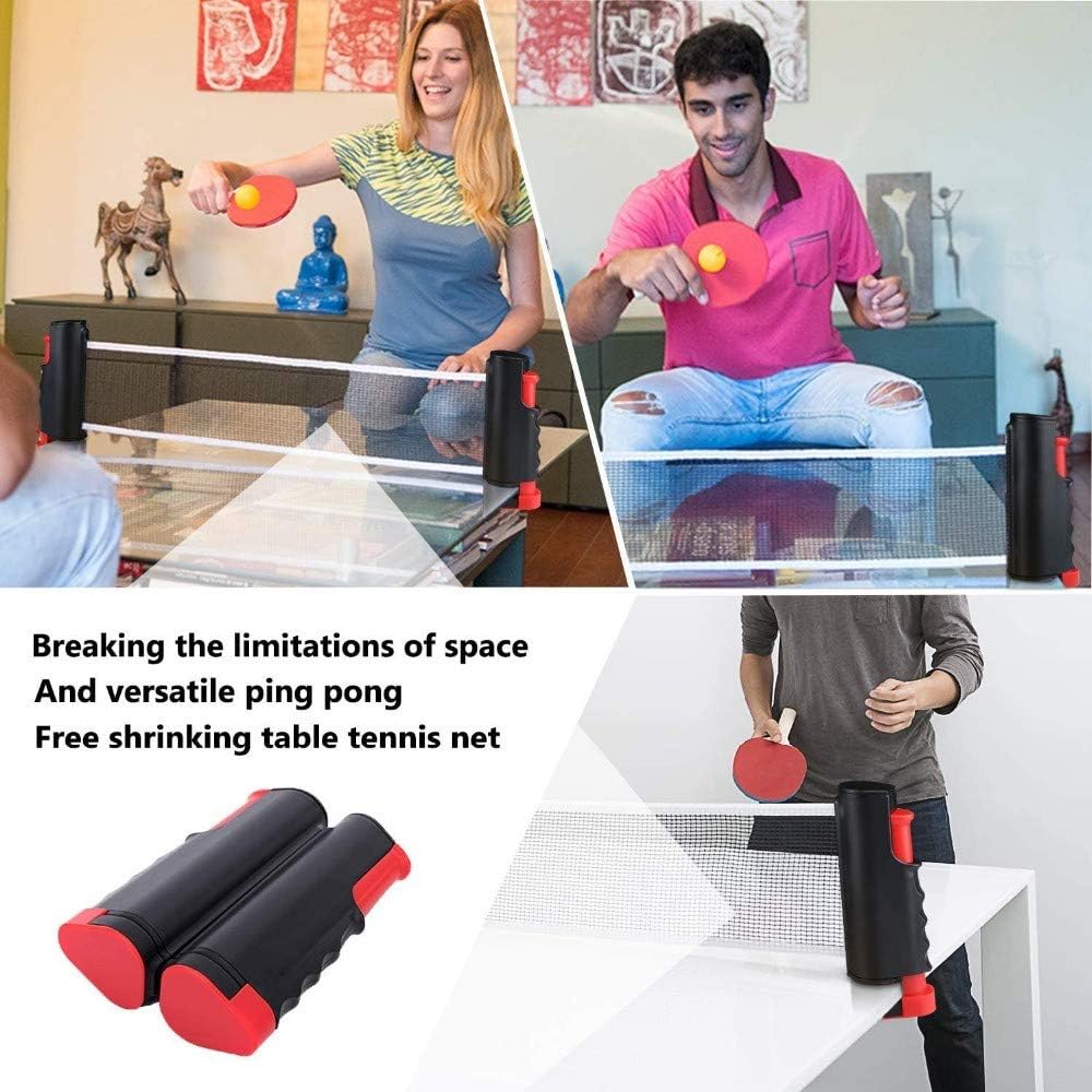 VARTSING Table Tennis net and Retractable Table Tennis，Adjustable Portable ping Pong net for Any Table，Indoor and Outdoor Ping Pong Sport Entertainment. : Sports & Outdoors