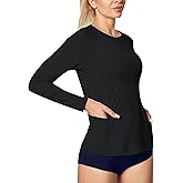 IUGA Rash Guard for Women UPF 50+ SPF UV Protection Long Sleeve Workout Tops with Pockets Dry Fit Hiking Swim Shirt