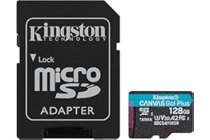 Kingston Canvas Go Plus 128GB microSD Card | Up to 200MB/s | Class 10, UHS-I, U3, V30, A2 | SDCG4/128GB