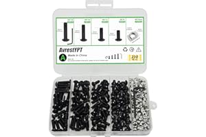 AVRESTYPT 230 Pcs M5 T Nuts and T-Slot Bolts Set, Hammer Head T Slot Nut, Hex Button Head Socket Cap Screws Bolts and Nuts Set for 2020 Aluminum Extrusion Hardware, for Mlok Screws and Nut Replacement