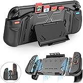 Protective Case Compatible with Nintendo Switch 2, Dockable Stand[UPGRADED ARMOR]Protector Cover, Magnetic JoyCon Friendly, Cooling Ergonomic Design, Comprehensive Drop & Scratch Resistance(Black)