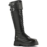 JATAREA Women's Leather Knee-High Boots - Stylish Block Heel - Comfortable Bootie for Females - Cushioned Insole for Comfort - Durable and Versatile Design