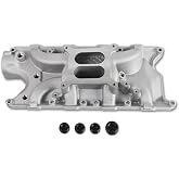 JGhyperX 8124 2121 Dual Plane Intake Manifold for SBF 302W V8 Silver | Compatible with Ford Small Block Windsor 260 289 302 V8 1962-2001 Idle-6,500 RPM