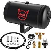 EVIL ENERGY 1 Gallon Air Tank Kit 5 Ports 1/4" NPT 150PSI Rated for Truck, Car, Air Horn, Inflating Tires, Suspension Systems, Air Ride, Tires, Train Horn, DIY Pneumatic Tools