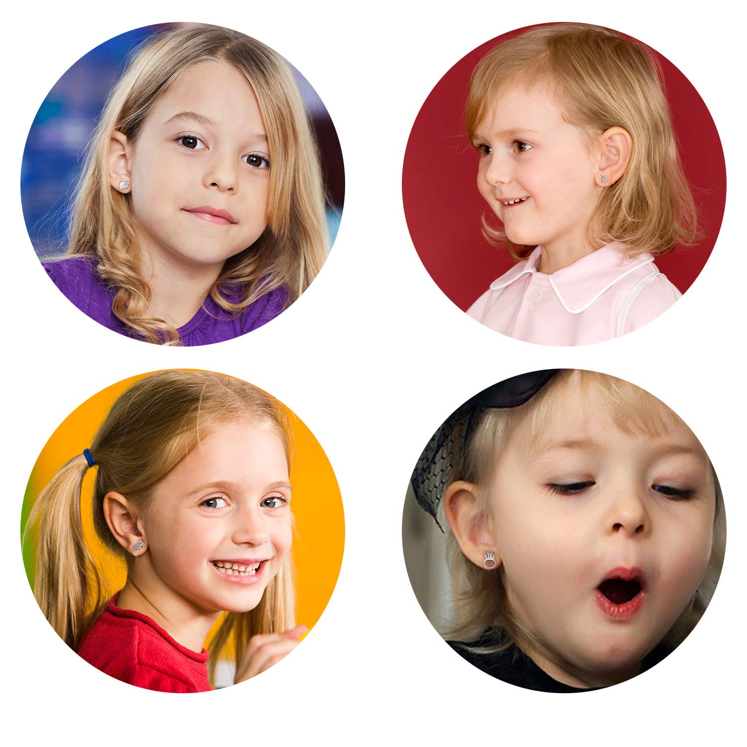 30 Assorted Stainless Steel Stud Earrings for Teen Girls - Hypoallergenic Fairy Earrings with Faux Pearls & Pink CZ Cats