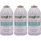 ENVIRO-SAFE Arctic Air for R22 Home Systems, Piercing Style Top, A/C Support + Moisture Remover, 3 Cans (Cans Only)