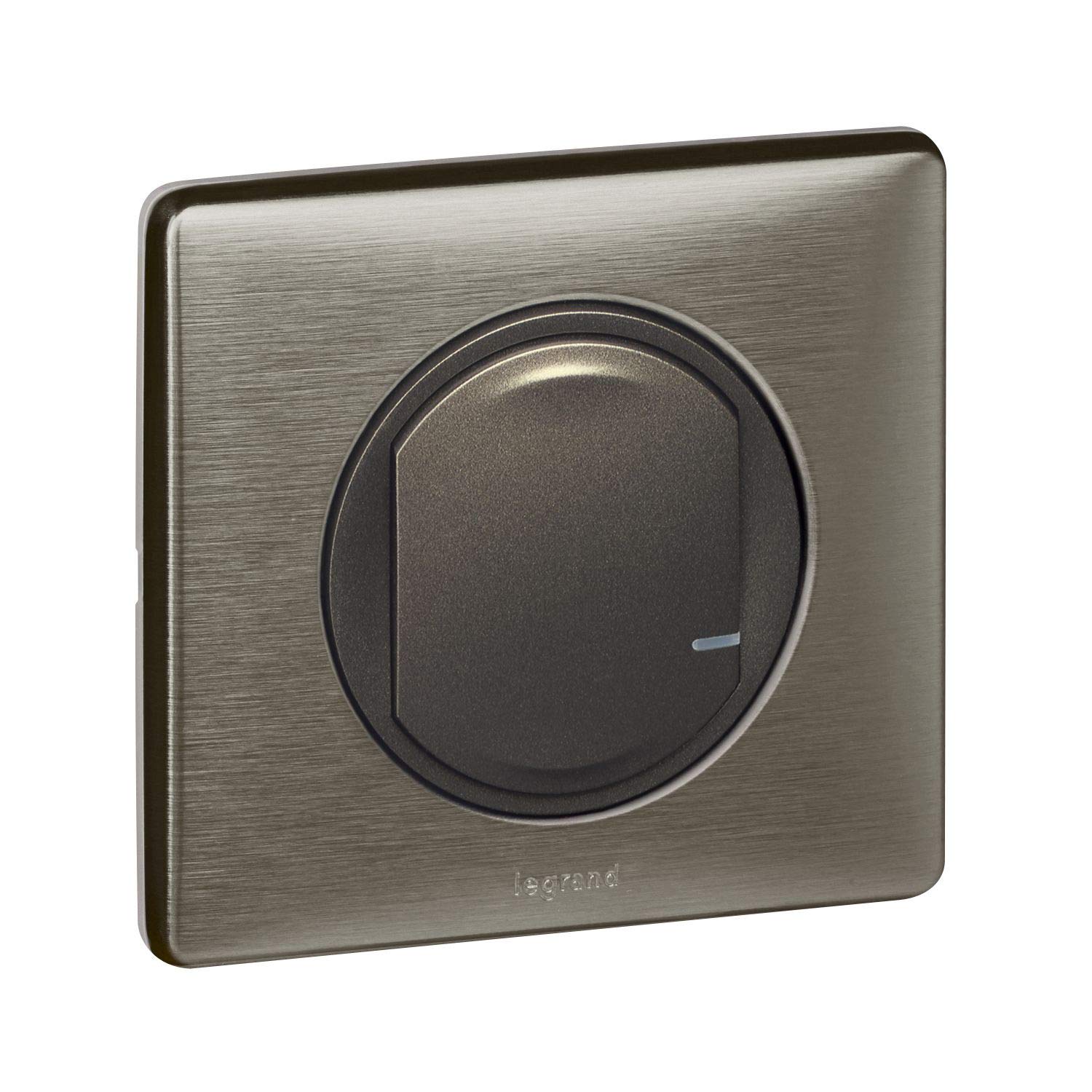 Legrand Wireless Switch, LEG64893 - Metal Tungstène, Push Button, ON-OFF