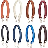 SUPERFINDINGS 8 Colors Short Leather Purse Handle 1.22inch/37cm Short Clutch Bag Handles Leather Replacement Strap Full Grain Leather Purse Handle Strap with Golden Alloy Swivel Clasps for Handbags