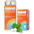 Sunii Energy Gum, NEW Quick Boost Energy & Focus, 50mg Caffeine Gum (48pcs), Vitamins B6 & B12, Taurine, Vegan, No Sugar, Zero Calorie Gum, Fresh Mint Taste, Faster than Energy Chews, Gels & Pills