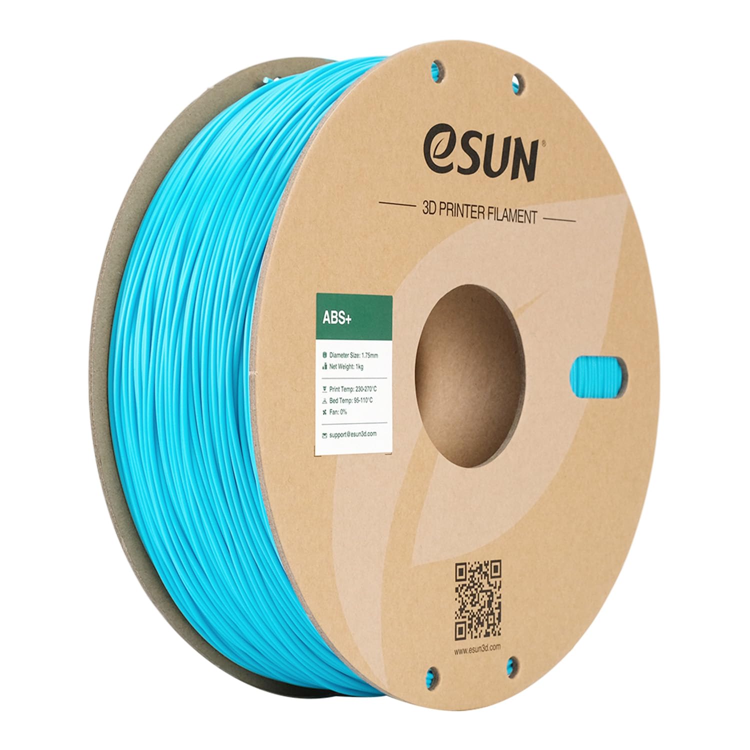 eSUN ABS+ Filament 1.75mm, Low Warping 3D Printer Filament ABS Plus, Dimensional Accuracy +/- 0.05mm, 1KG Spool (2.2 LBS) 3D Printing Filament for 3D Printers, Light Blue