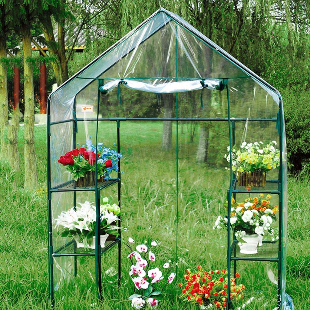 Zaqi 3 Tiers Greenhouse Shelf Winter Mini Plastic Green House