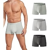 VEEAMON Mens Ice Silk Underwear 4-Pack Boxer Briefs Cotton Modal Comfortable Soft Trunks Underwear With Gift Box