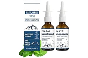 IODINE NASAL SPRAY - NATURAL NO DRIP CLEAR NASAL SPRAY FOR WOMEN MEN, STEROID-FREE, RELIEVE DISCOMFORT, CLEANSING, MOISTURIZI