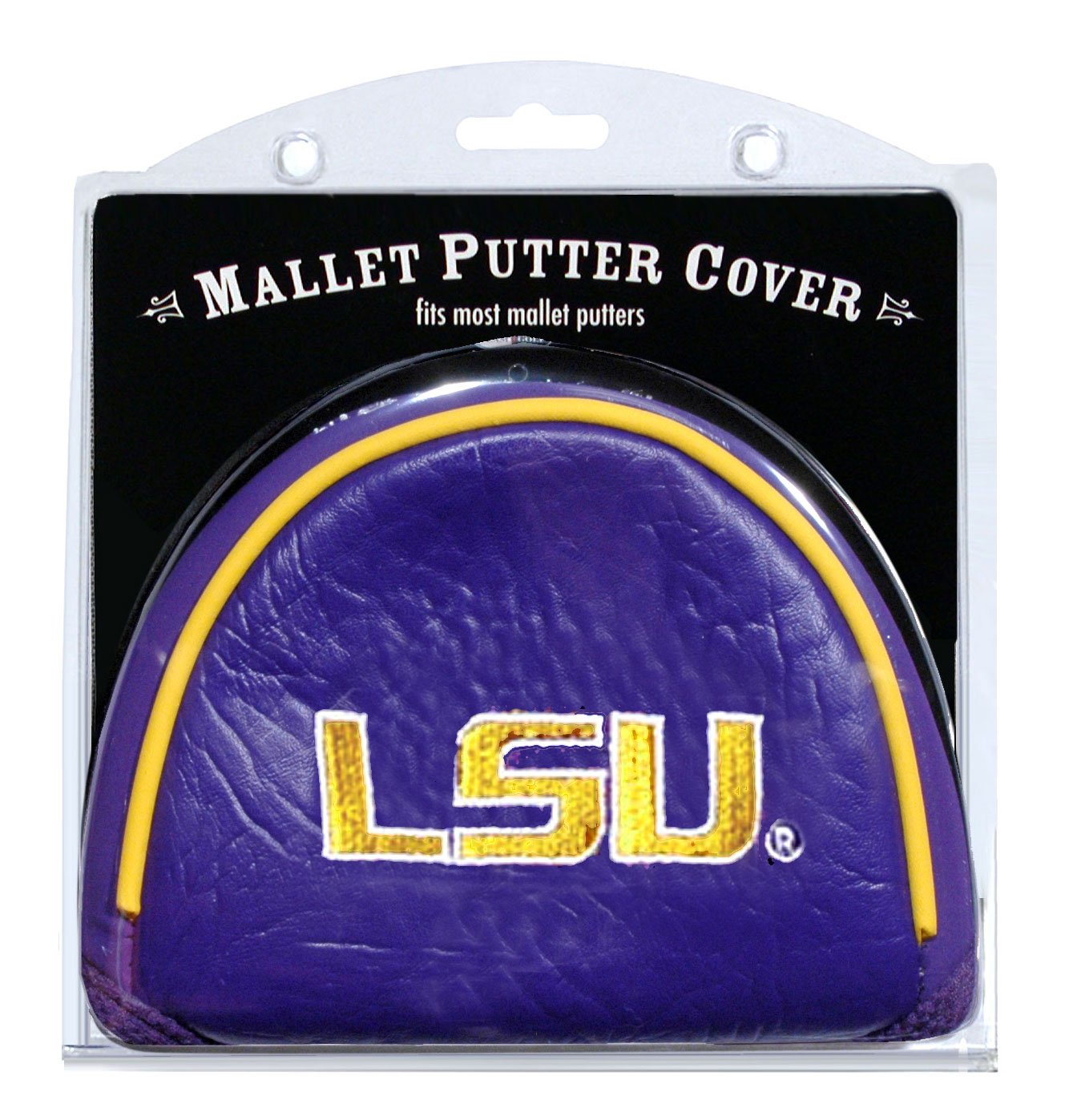 Team Golf NCAA LSU Tigers Golf Mallet Putter Cover Golf Club Mallet Putter Headcover, Fits Most Mallet Putters, Scotty Cameron, Daddy Long Legs, Taylormade, Odyssey, Titleist, Ping, Callaway