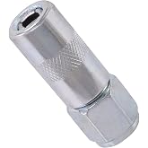 CARBYNE Standard Grease Coupler, 1/8 inch NPT Threads | Secure Grip with 4 Jaws, Spring Loaded Ball Check Valve, Easy Grease Gun Coupler Replacement