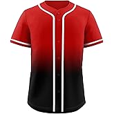 KXK Blank Baseball Jersey for Men Casual Button Down Shirts Short Sleeve Active Team Sports Uniform