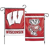 NCAA University Wisconsin Badgers 12x18 Inch 2-Sided Outdoor Garden Flag