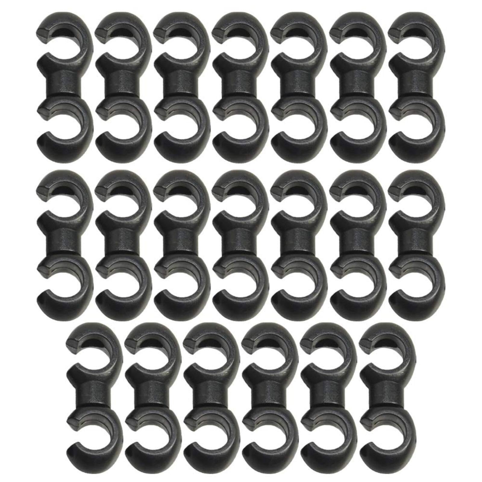 20pcs Bike Cable Clasps S-Hook Clips Bicycle Rotatable for Brake Cable MTB Bike Road Bicycle