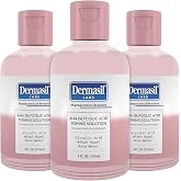 Dermasil Rose Water Toner for Face 3-Pack, 4 Oz Ea | Dermatologist-Developed Pore Minimizer with Exfoliating AHA Glycolic Acid, Toning Witch Hazel &amp; Hydrating Hyaluronic Acid