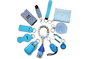 BATUMEYE Gift Set for Woman with Pom Pom Ball,Lip Balm Lanyard,Card Holder, Whistle,Travel Bottle Holder,BottleOpen