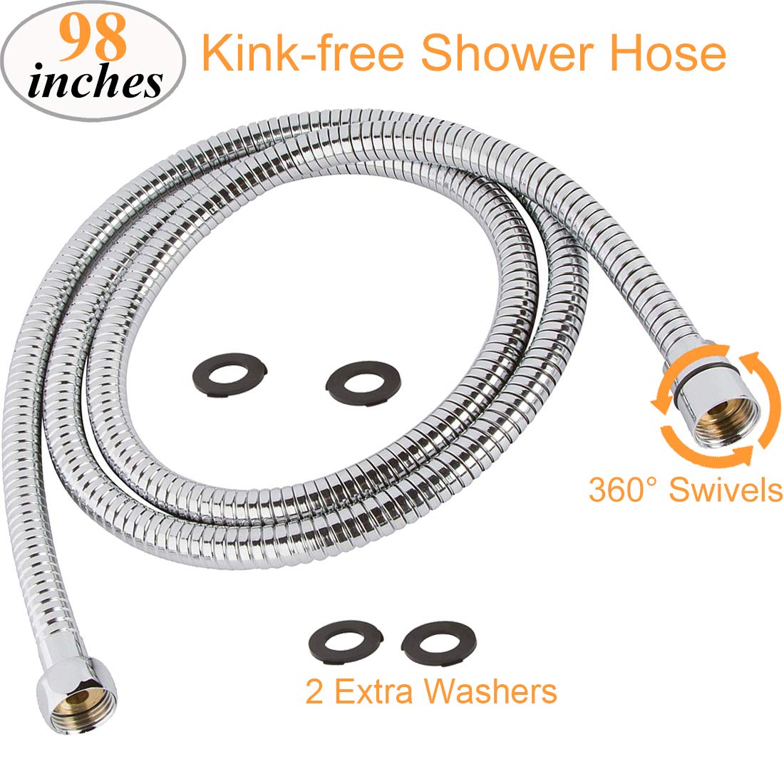 Fixed Showerheads Home TRIPHIL KinkFree Shower Hoses ExtraLong for