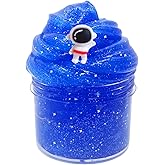 Super Galaxy Slime Kit, Blue Glitter Slime in a Variety of Shapes and Textures, Cosmic Starry Charm Includes Slime Kit Party Gifts.