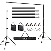 Photo Backdrop Stand 9ft x 10ft Photograhy Adjustable Background Stands Support Kit with Carry Bag for Photo Studio, Photoshoot, Parties, Photographic Equipment