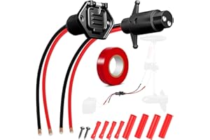 EOUOBOMO 12-24V 8 Gauge 2 Wire Trolling Motor Plug and Receptacle Compatible with Minn Kota Marine Boat Kayak, Male & Female Connector,Trolling Motor Quick Connect Wire Kit