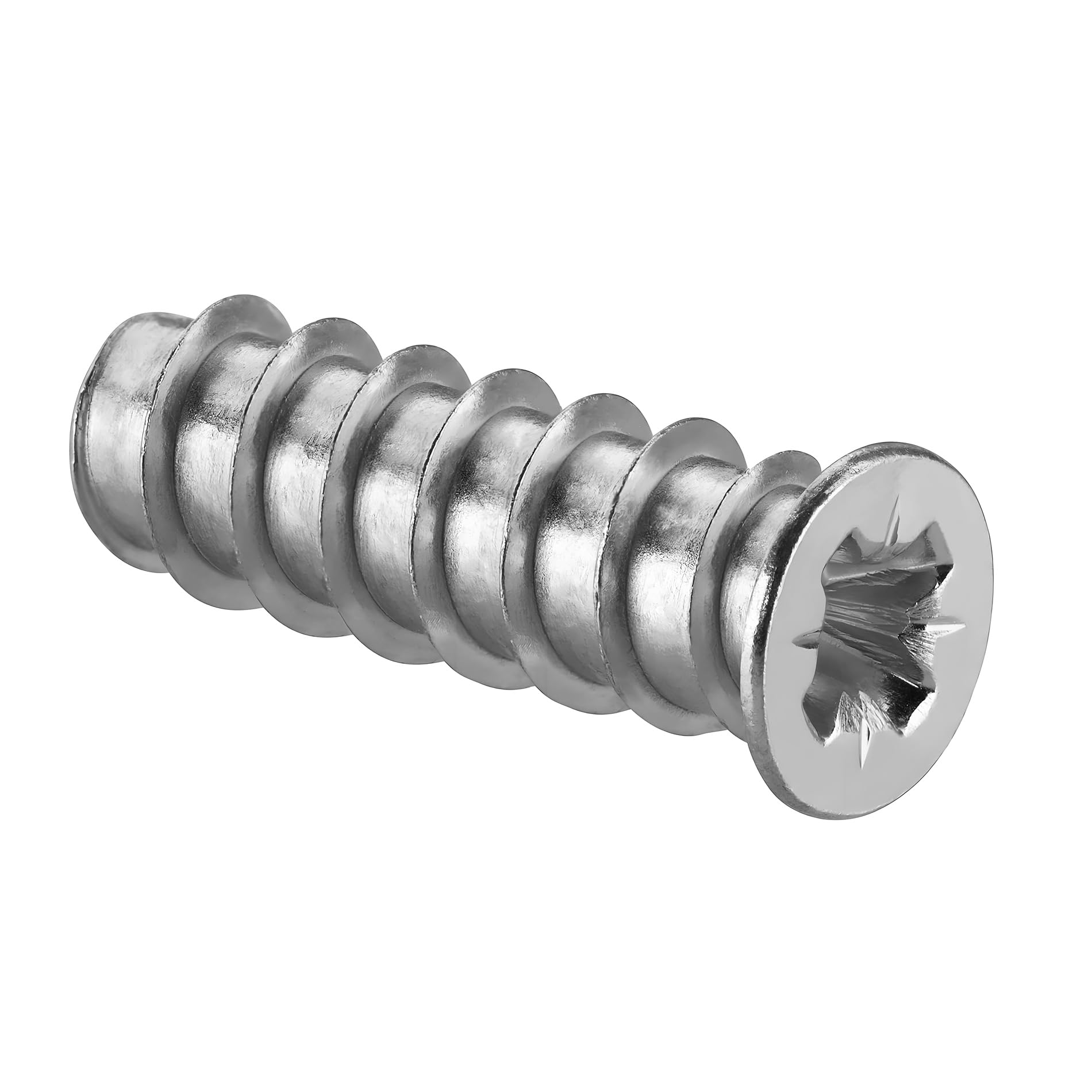 LIKERAINY Steel Euro Screws 6.3 x 16 mm Varianta Furniture Fasteners with Full Threaded Bore Diameter 5mm Special Fixing Screw for Pull-Out Drawer Runners Connecting Screw for Wood 200 Pcs
