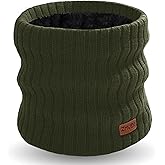 ZMUBB Neck Warmer Gaiter, Winter Fleece Lined Face Mask Scarf for Men Women, Thick Warm Cold Weather Running Ski Neck Cover