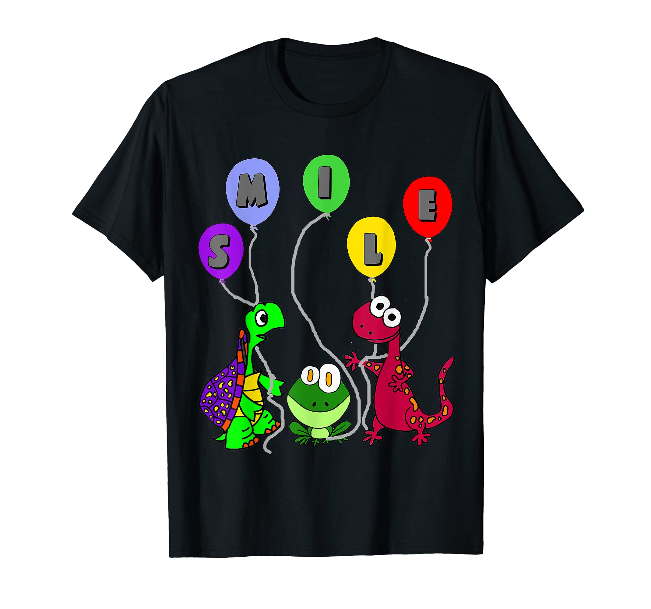 Smileteesfunny Funny Turtle, Frog, and Salamander with Smile T-Shirt