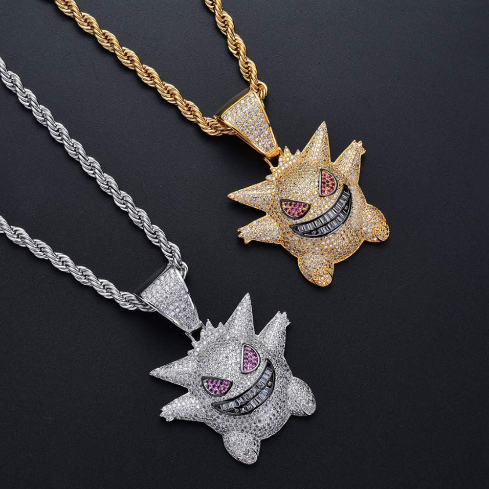 Xue146 Hip Hop Gengar Pendant ICED Out 