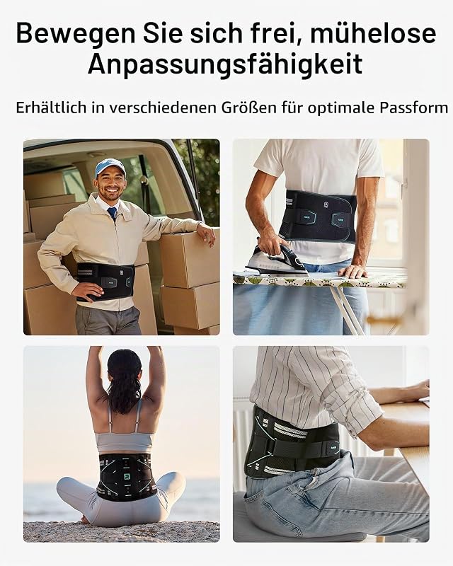 Rückenstützgürtel Bandage mit 8-fache Stütze, Blue S
