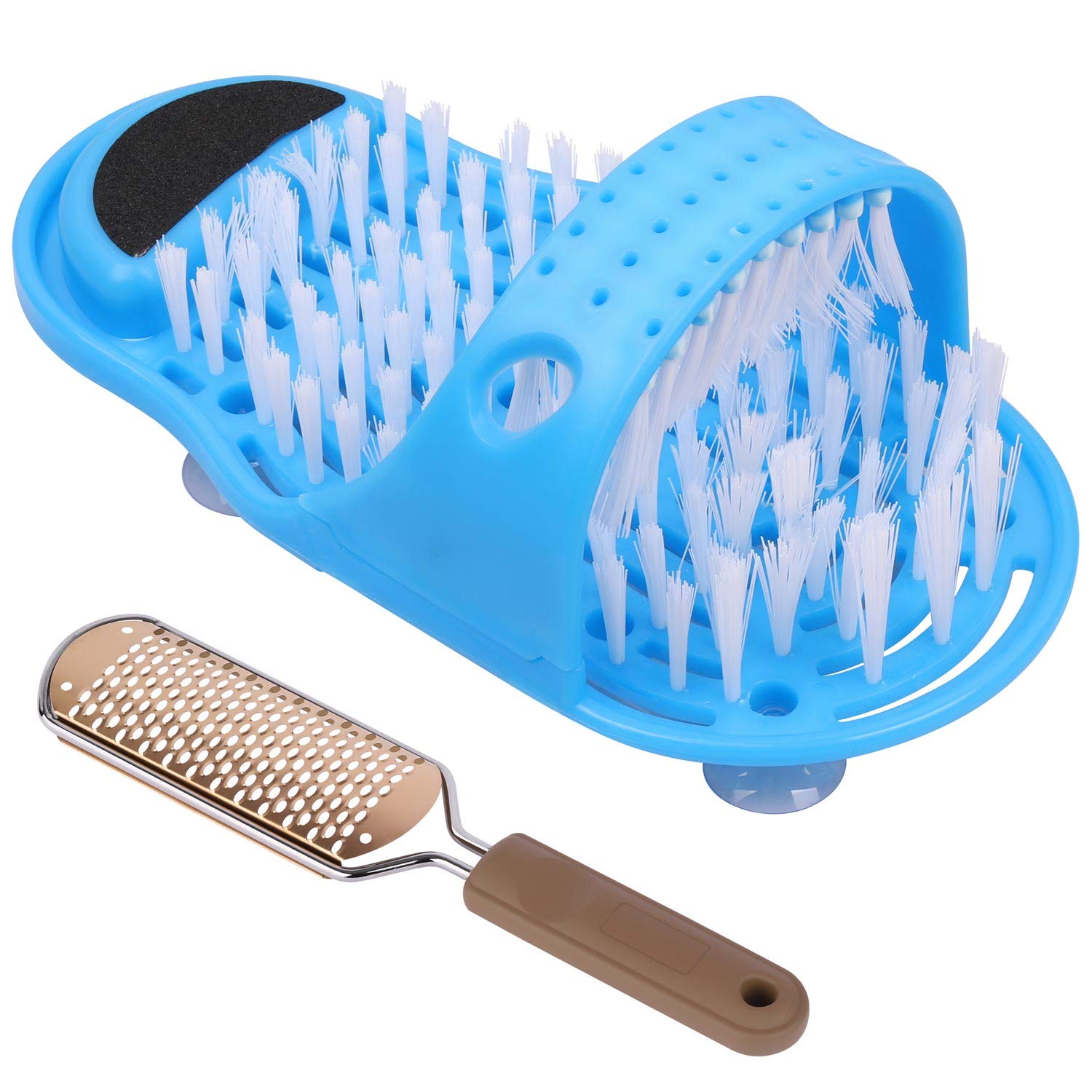 Magic Foot Scrubber Feet Cleaner Washer Brush for Shower Floor Spas Massage, Slipper for Exfoliating Cleaning Foot 1 Pair: Beauty