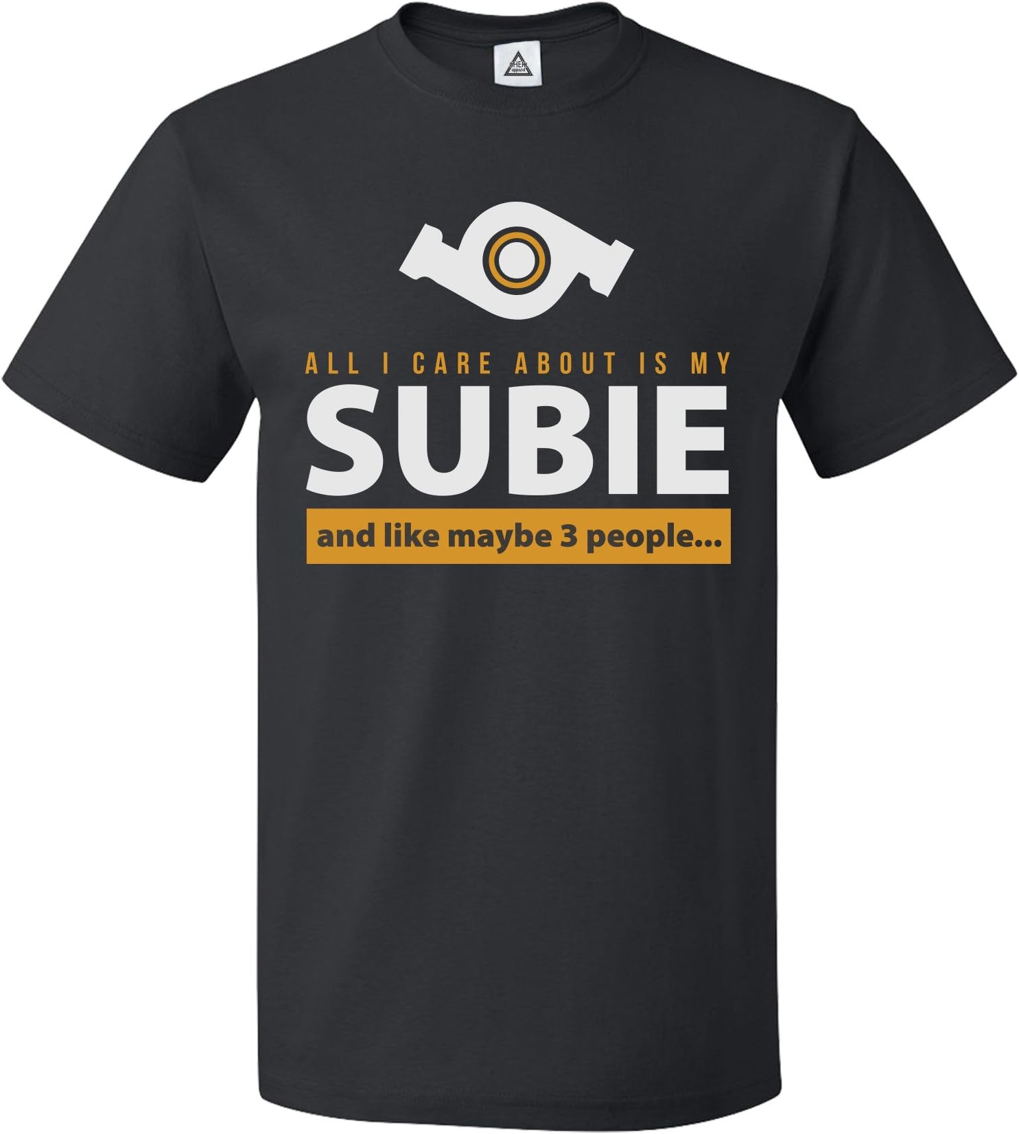Sheki Apparel All I Care About is My Subie Men's T-Shirt Black