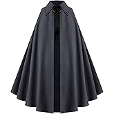 Cykxtees Victorian Steampunk Gothic Historical Renaissance Stage Theater Costume Medieval Collar Cape Cloak