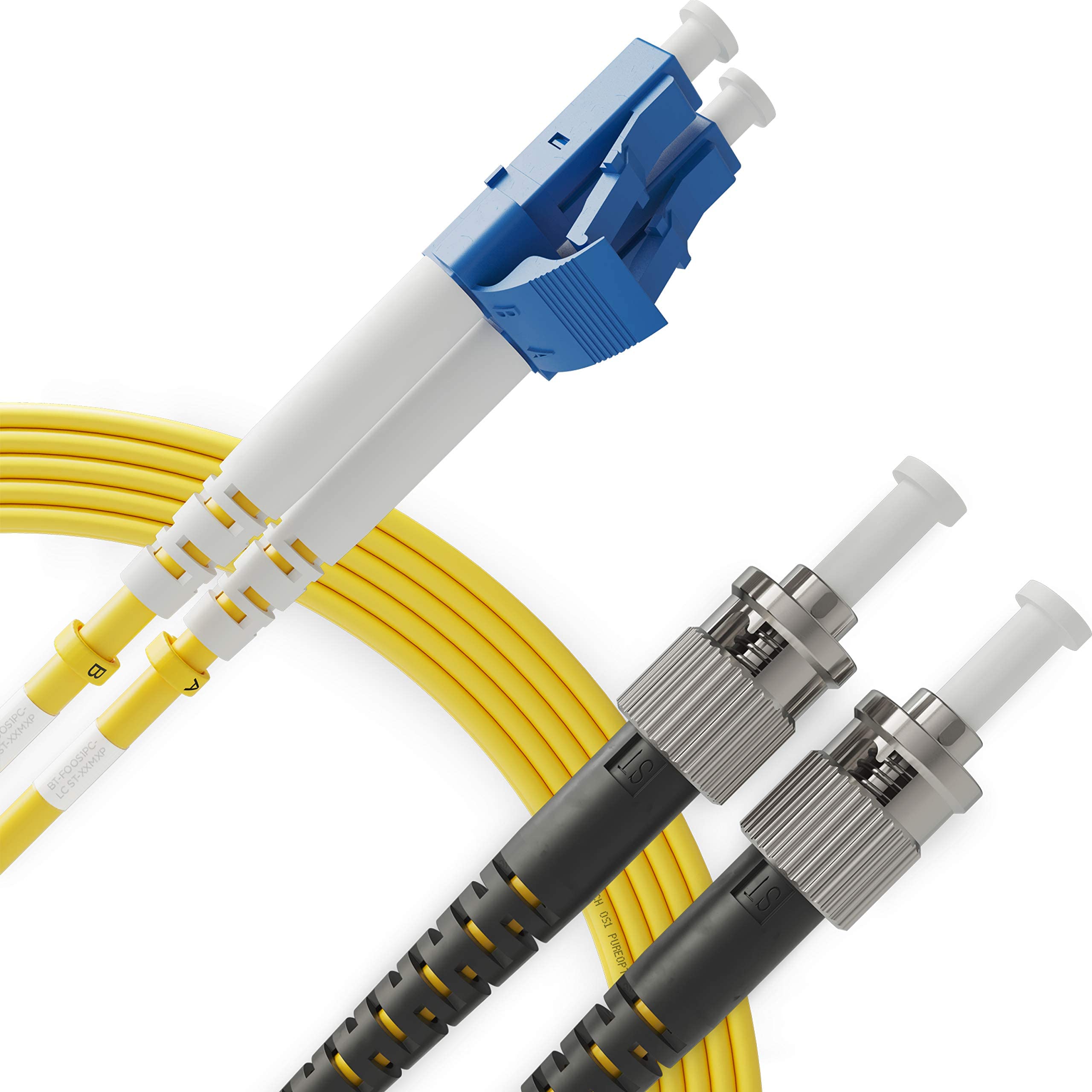 BEYONDTECH LC to ST Single Mode Fibre Patch Cable Duplex - 1M (LSZH) 9/125um OS1 Singlemode Lead Series