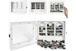 WAIZHIUA Anxiety Bookshelf 300pcs Mini Books Mini Bookshelf Ornament Miniature Bookshelf Decor Shake Bookshelf Shake Away Your Anxiety Miniature Book Library for Book Lovers Home Room Office Decor (WHITE)