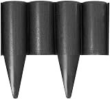 SolaDirect Black Lawn Edging Palisade 2.5m with Ground Stakes