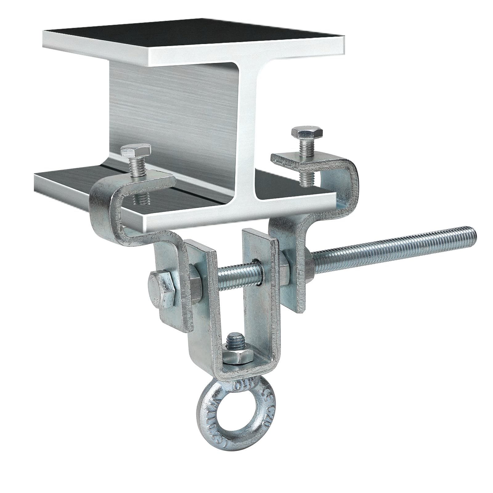 Supaway I-Beam Hanger Heavy Duty Steel Perforated Bag Clamp Hook for Perforated Beam Bags Adjustable from 63mm to 220mm Withstands 203kg Gravity Force, 1 Stück