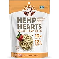 Hemp Seeds, 16oz; 10g Plant Based Protein and 12g Omega 3 & 6 per Serving | Perfect for smoothies, yogurt & salad | Non-GMO, 