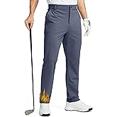 Soothfeel Men's Fleece Lined Pants 30"/32"/34" Golf Work Dress Pants Casual Insulated Warm Winter Trousers with Pockets