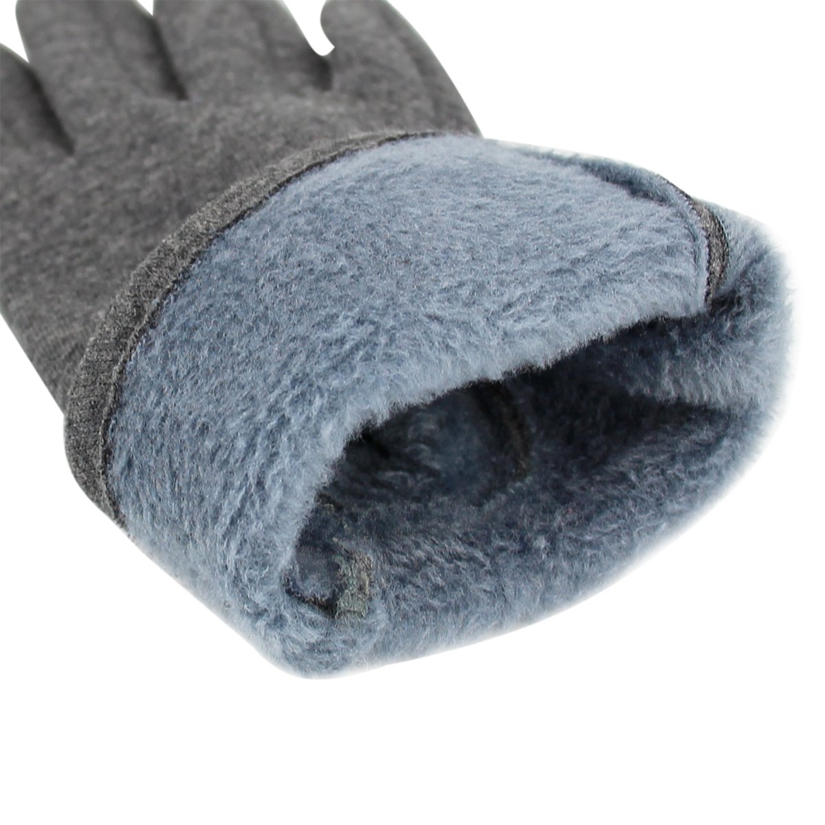 Nouveaux Gants Chauds de Femmes Mode féminine Extérieure Ecran Tactile Sports d\'hiver de plein air Gants Pompon Elégant Dentelle - Gris