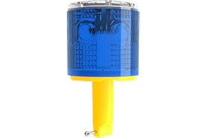 QXMH Solar Strobe Warning Light: Flashing Super Bright 360 Degree, Automatically Turn On&Off, Traffic Light Emergency Strobe Lightfor Construction, Dock, Marine,Crane Tower, Factory (Blue)