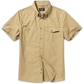 CHRONOLINE Mens Casual Workwear Shirt Short Sleeve Oxford Cotton Utility Button Down