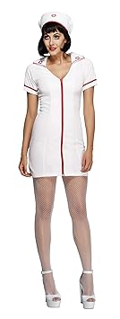 Fever, Damen Schwester Kostüm, Kleid und Haube, Größe: S, 22016