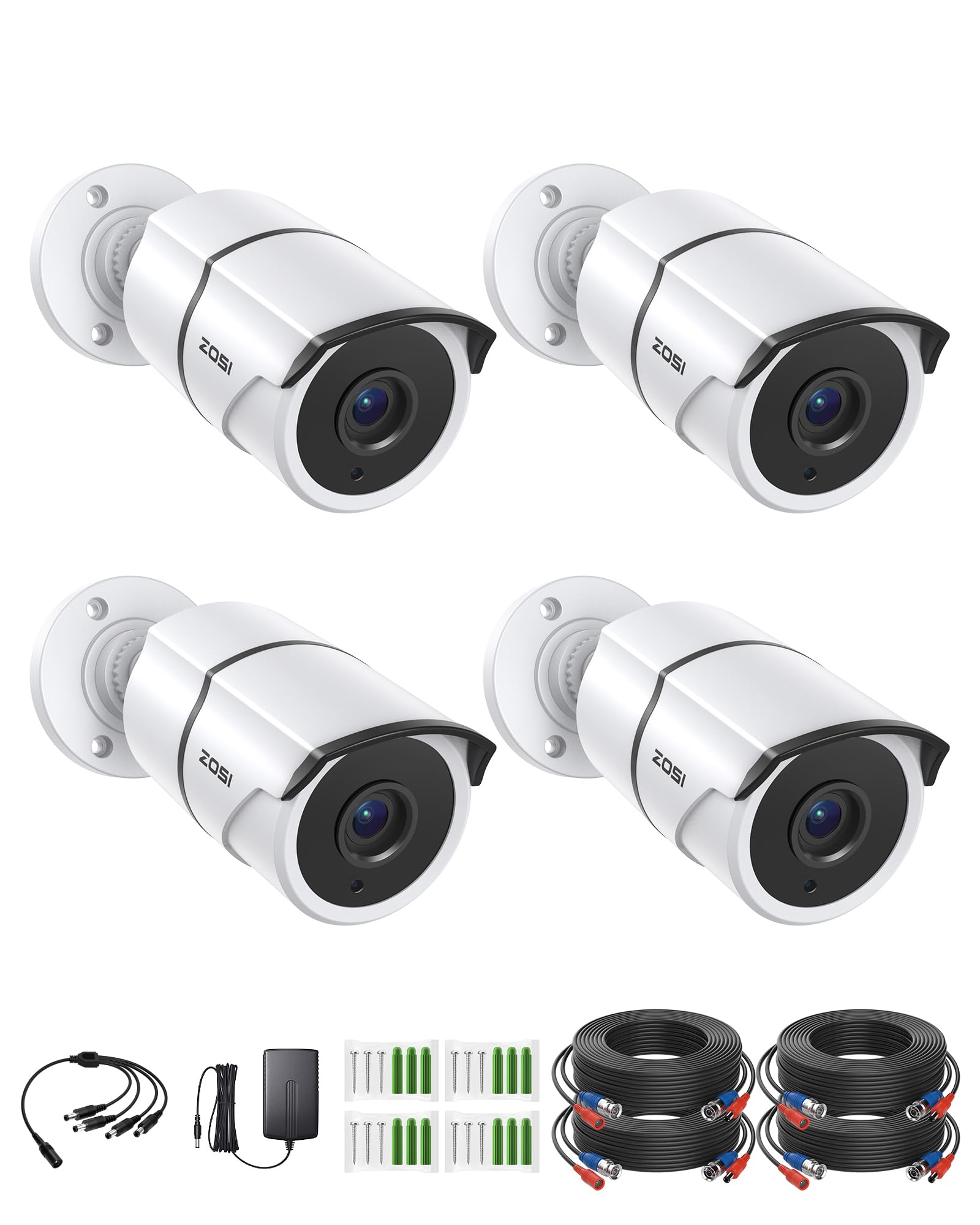 ZOSI 4PACK 1920TVL 1080P HD TVI Security Cameras