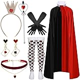 GANSHAYA 7 Pcs Halloween Queen Costume Include