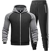 Riskrole Men's Tracksuit 2 Pieces Set Zip Up Hoodie Sweatsuits Athletic Jogging Suit Set Casual Outfit with Pockets